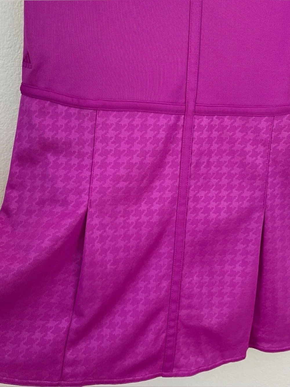 Adidas Magenta Polo Dress with Houndstooth Skirt - Picture 11 of 13